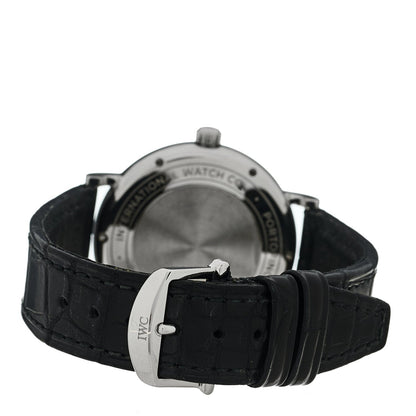 Stainless Steel Alligator Diamond 37mm Portofino Automatic Watch Grey IW458102