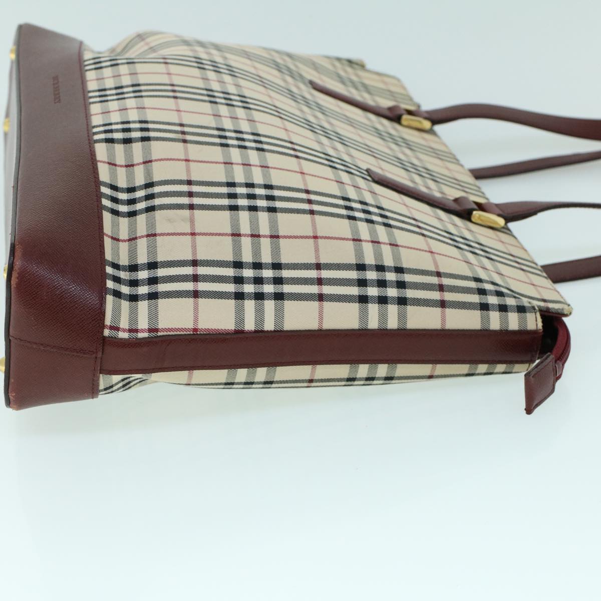 Burberry Nova Auth Leather Beige Tote Bag Style 3
