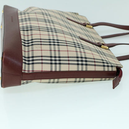 Burberry Nova Auth Leather Beige Tote Bag Style 3