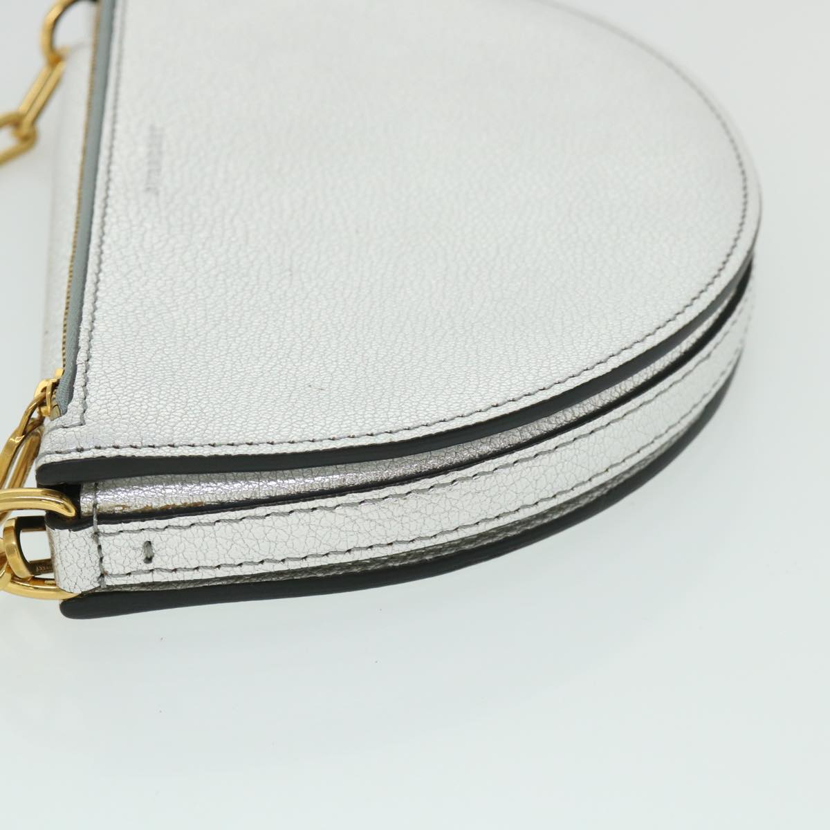 Burberry Olympia Chain Leather Silver Shoulder Bag