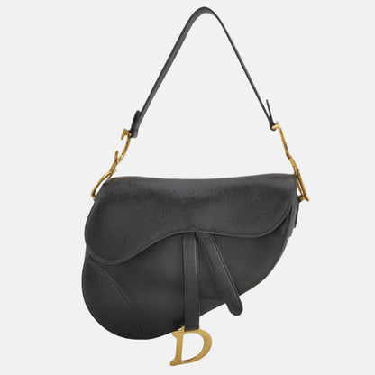 Dior Saddle 2020 Medium Goatskin Leather Bag Black Rovelle Bags