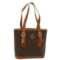 Luxury CELINE Macadam Canvas Shoulder Bag PVC Leather Brown 54110
