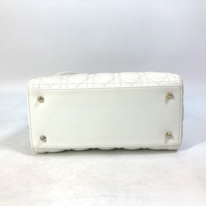 Dior Handbag M0565ONGE_M030 lambskin white LADY DIOR Lady Dior Canage Women Rovelle Bags