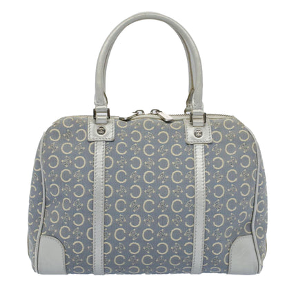 Luxury CELINE C Macadam Canvas Hand Bag Light Blue 54505