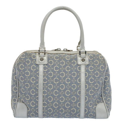 Luxury CELINE C Macadam Canvas Hand Bag Light Blue 54505