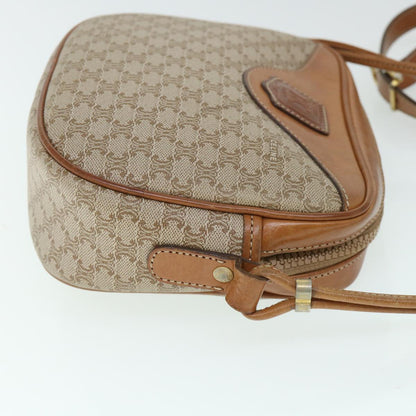 Luxury CELINE Macadam Canvas Shoulder Bag Beige 54801