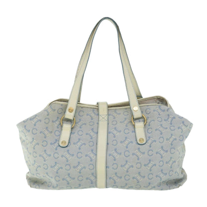 Luxury CELINE C Macadam Canvas Tote Bag Blue 54807