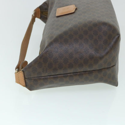 Luxury CELINE Macadam Canvas Shoulder Bag PVC Leather Brown 54855
