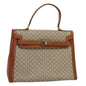 Luxury CELINE Macadam Canvas Hand Bag PVC Leather Beige Brown 54903
