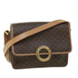 Luxury CELINE Macadam Canvas Shoulder Bag PVC Leather Brown 54959