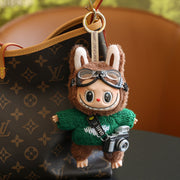 (Baby + clothes) Sitting party baby clothes plush vinyl face doll bag pendant girl gift