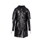 BOTTEGA VENETA Size Pre Fall 2020 Hooded Shell-trimmed Coat Shiny Lambskin Black