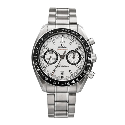 Stainless Steel 44mm Speedmaster Racing Co-Axial Master Chronometer Chronograph Automatic Watch White 329.30.44.51.04.001