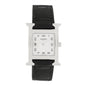 Stainless Steel Alligator Diamond Bezel Mother of Pearl 21mm Heure H Hour Quartz Watch Noir