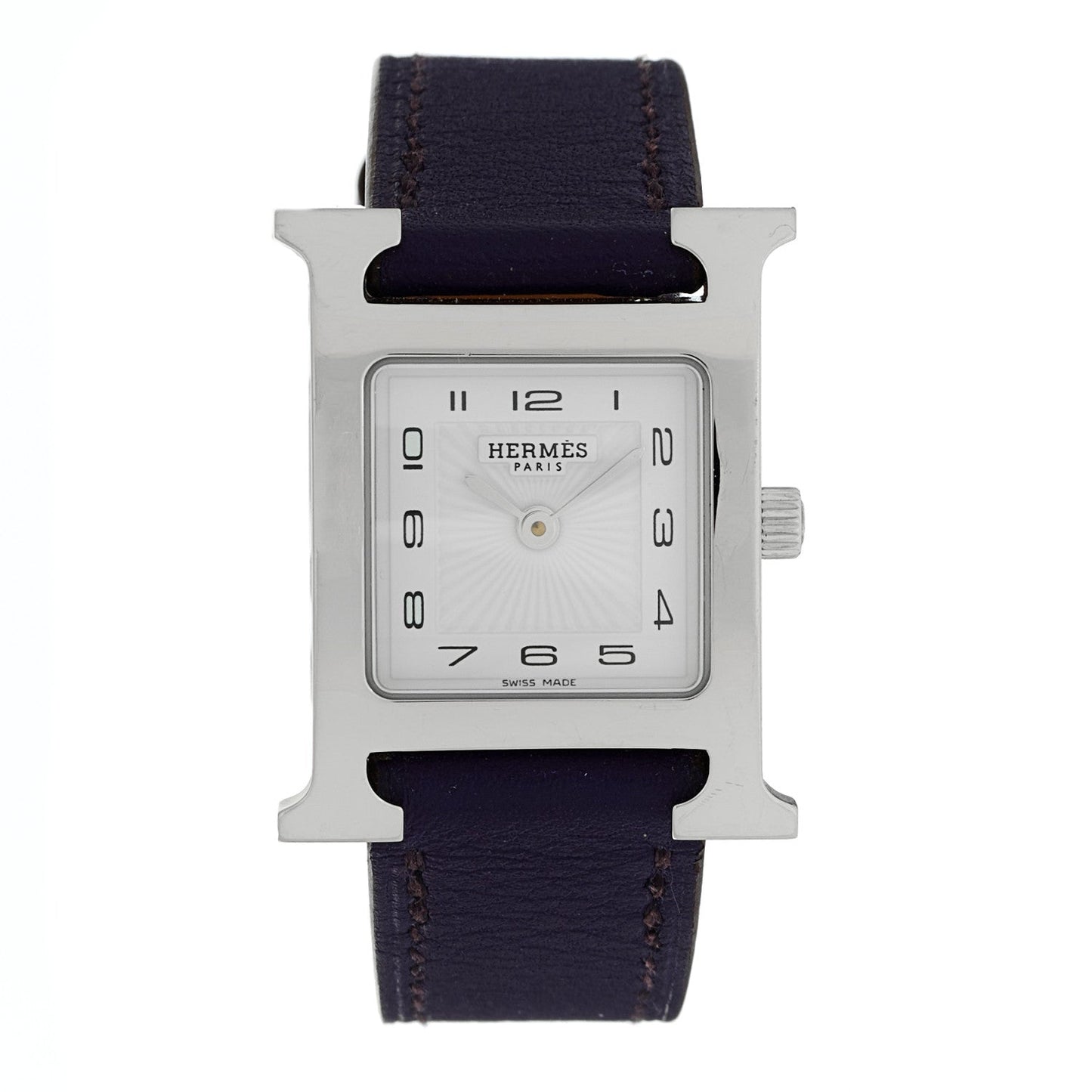 Stainless Steel Swift 21mm Heure H Hour Quartz Watch Iris