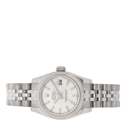 Stainless Steel 18K White Gold 26mm Oyster Perpetual Datejust Watch Silver 179174