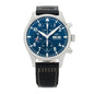 Stainless Steel Calfskin 43mm Pilot "Le Petit Prince" Chronograph Automatic Watch Blue IW377714