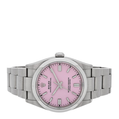Stainless Steel 36mm Oyster Perpetual Watch Candy Pink 126000