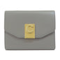 CELINE Bifold Wallet leather gray CMetal Women