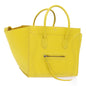 Luxury CELINE Gauge Phantom Hand Bag Leather Yellow 55633