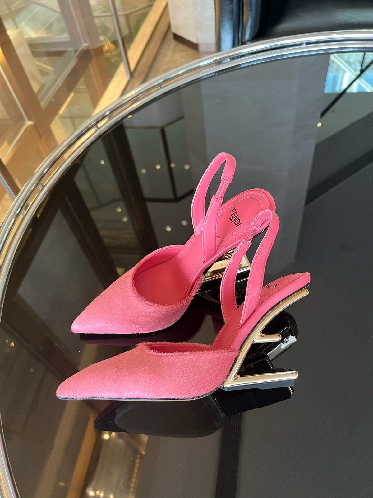 Fendi First Heel Slingbacks