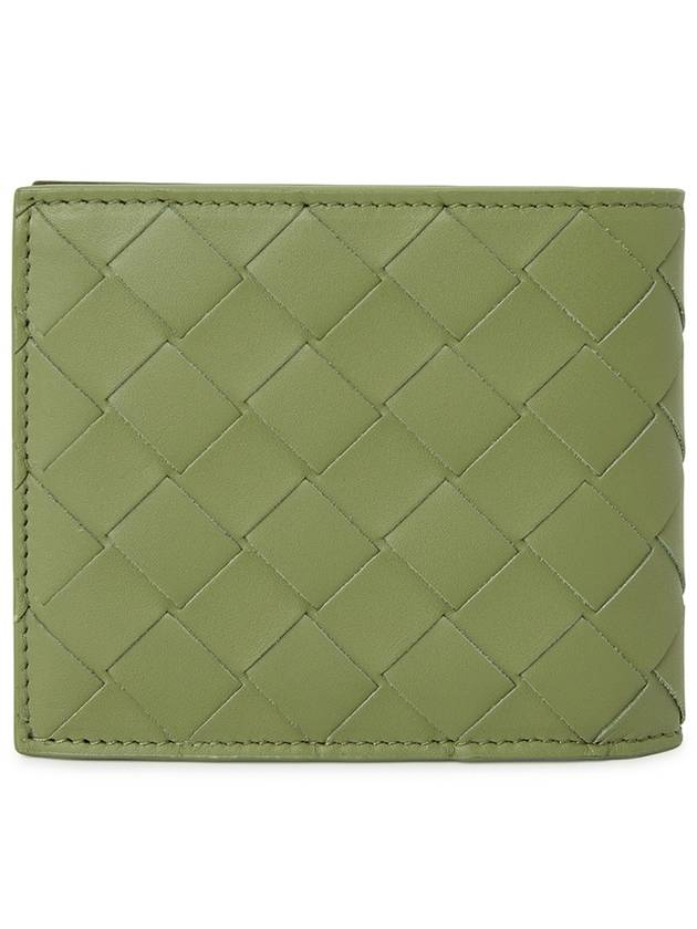 Luxury Bottega Veneta Intrecciato Bifold Half Wallet Light Khaki