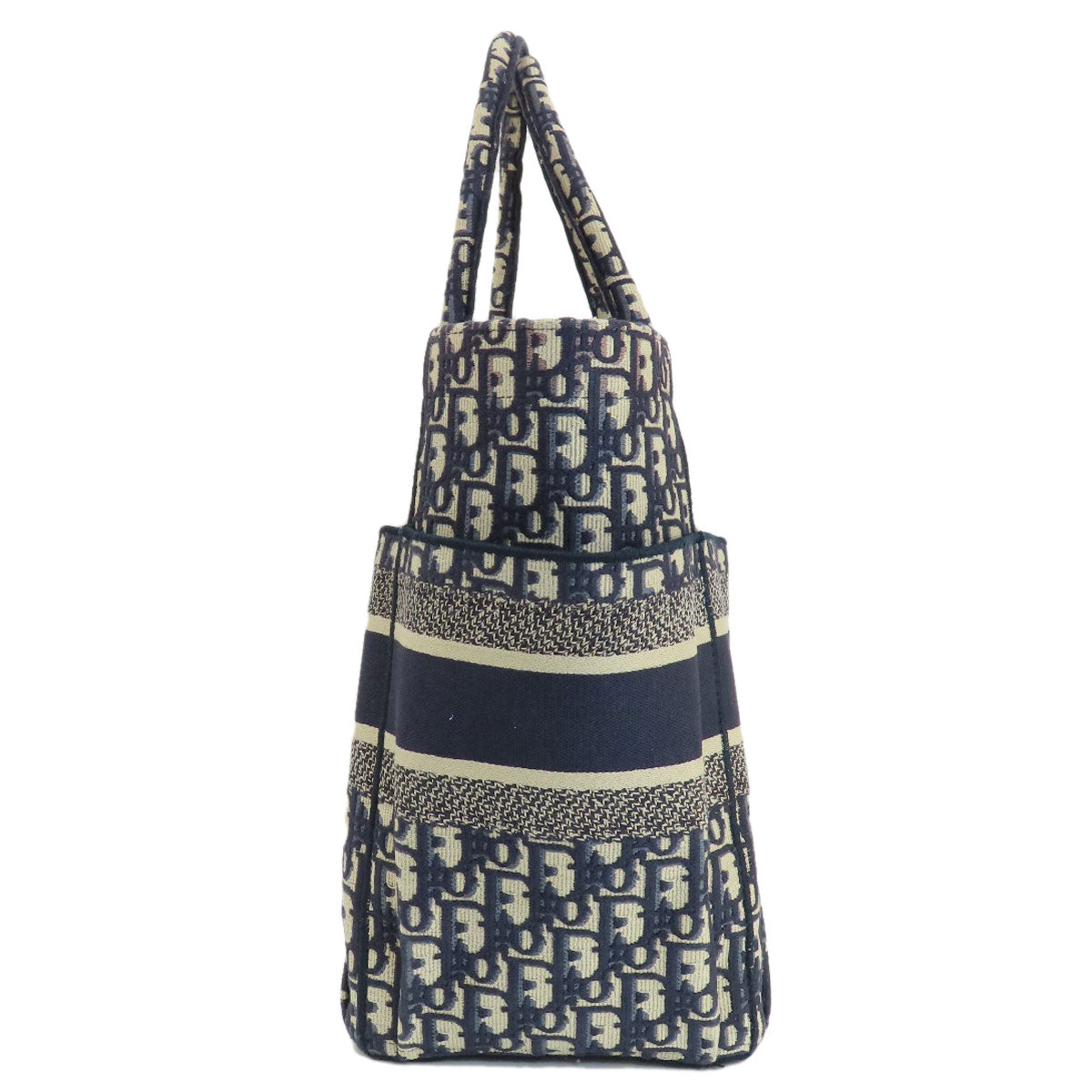 Christian Dior Tote Bag canvas Navy Trotter Pattern Women Rovelle Bags