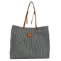 CELINE Shoulder Bag canvas blue Square Hippo Stripe Women