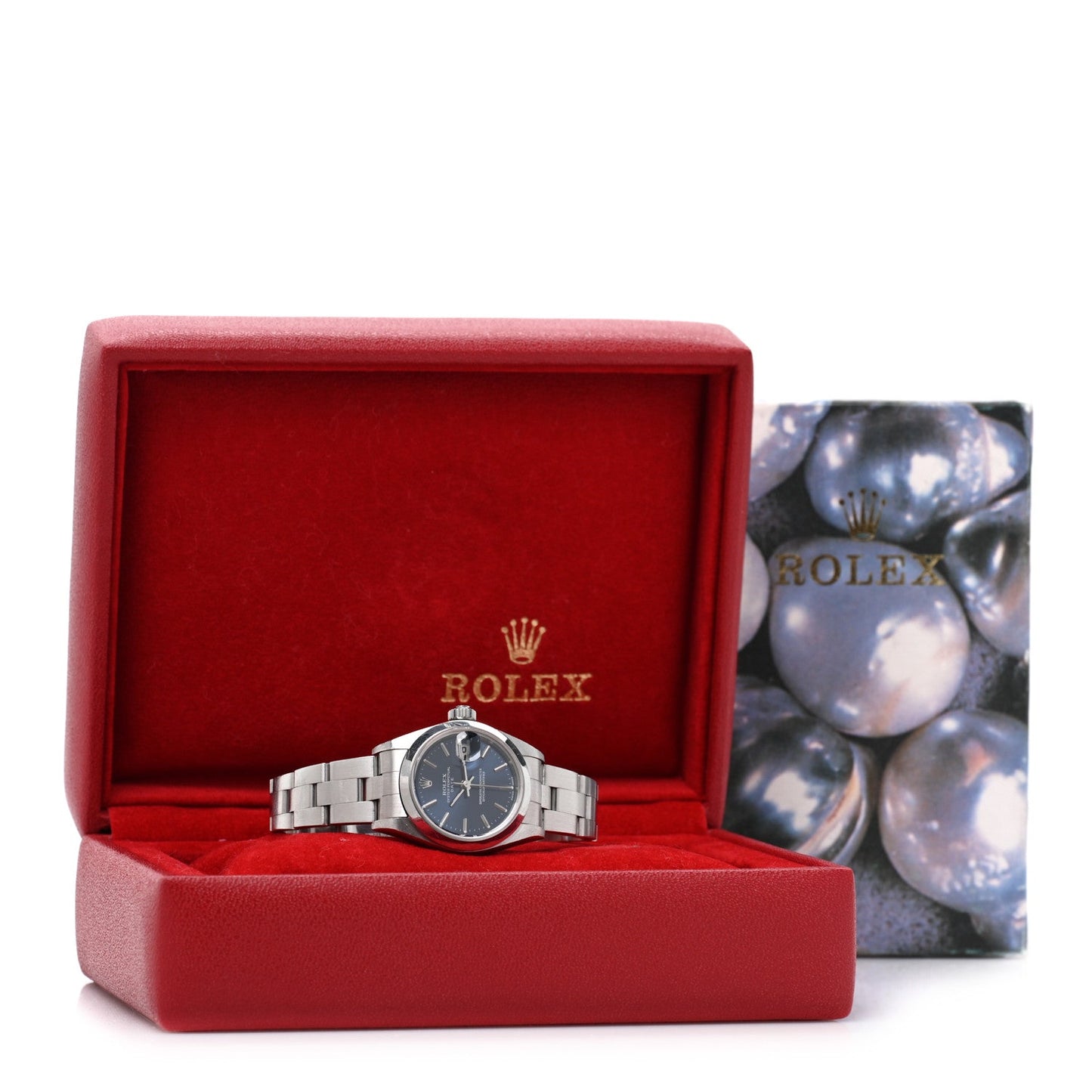 Stainless Steel 26mm Oyster Perpetual Date Watch Blue 79160