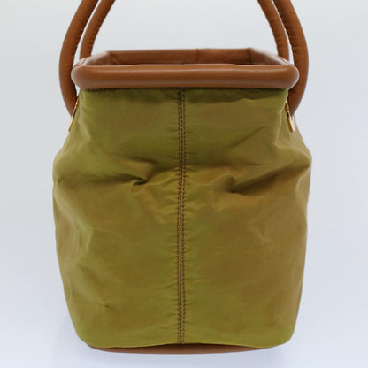 Luxury CELINE Hand Bag Nylon Leather Khaki 56308