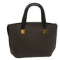 Luxury CELINE Macadam Canvas Hand Bag PVC Leather Black Brown 56309