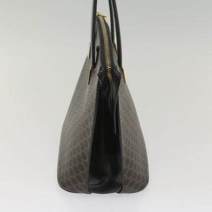 Luxury CELINE Macadam Canvas Hand Bag PVC Leather Black Brown 56309