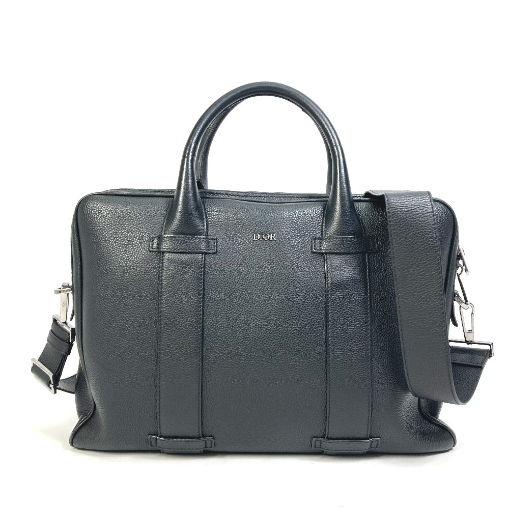 DIOR HOMME Business bag leather black Handbag logo Inner Trotter Oblique mens Rovelle Bags