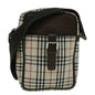 Luxury Burberry Nova Check Shoulder Bag Canvas Beige Brown Auth 56460
