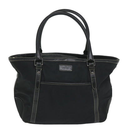 Burberry Label Auth Nylon Black Tote Bag