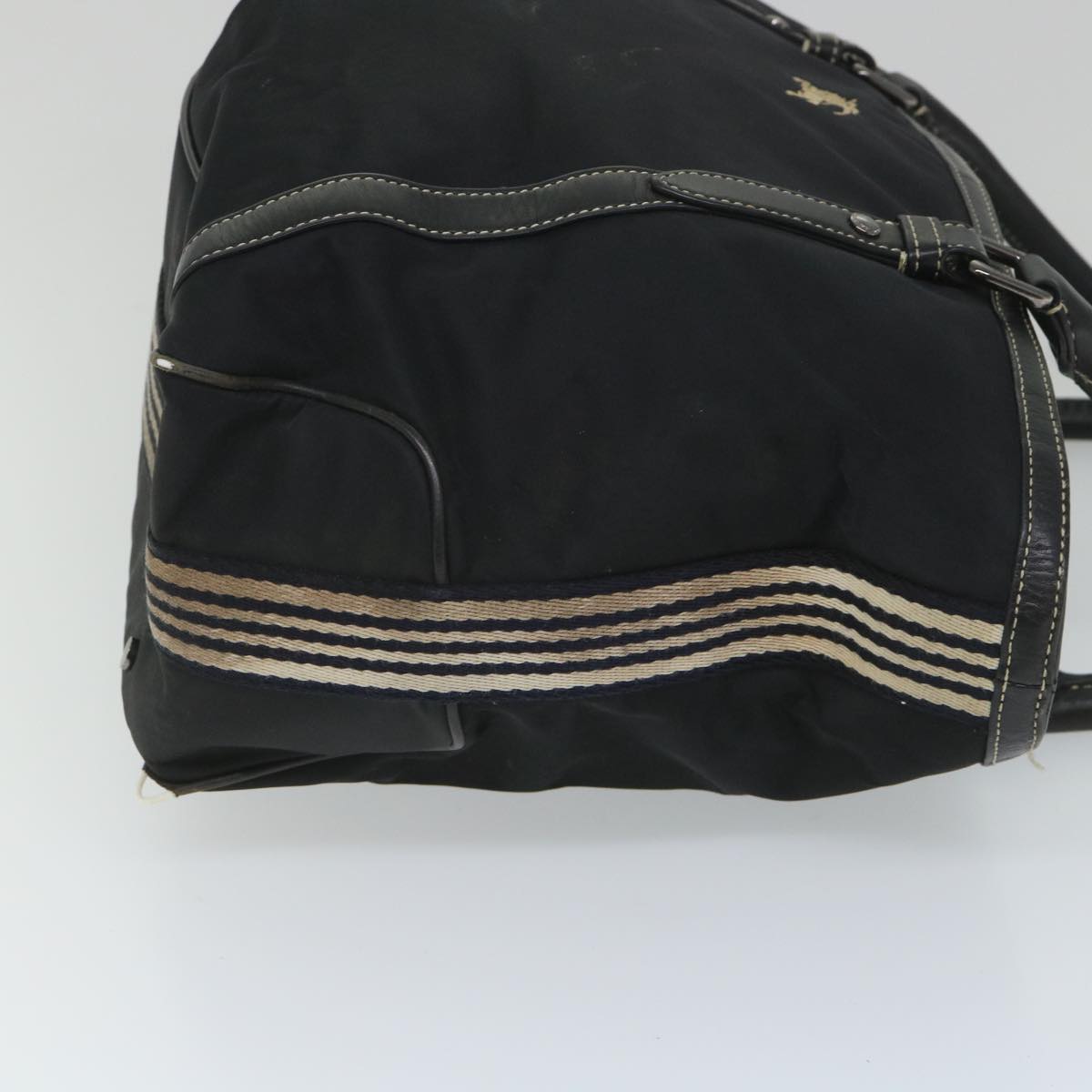 Burberry Label Auth Nylon Black Tote Bag
