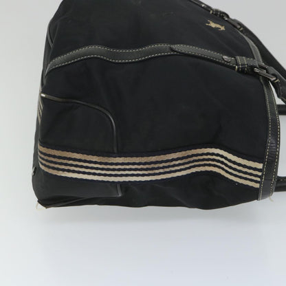 Burberry Label Auth Nylon Black Tote Bag