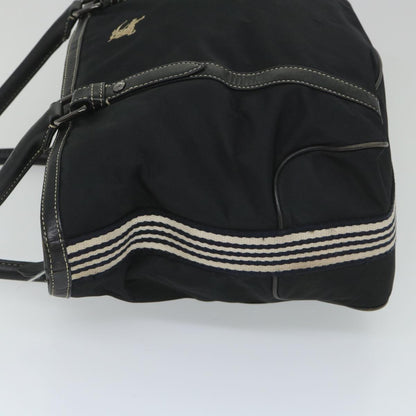 Burberry Label Auth Nylon Black Tote Bag