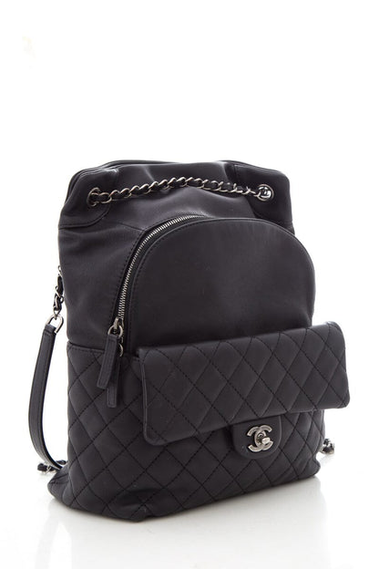 Chanel Black Lambskin CC Backpack Rovelle Bags
