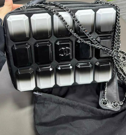 Chanel Black Shopping Pop Art Gradient 2014 Runway Large Tote Rovelle Bags
