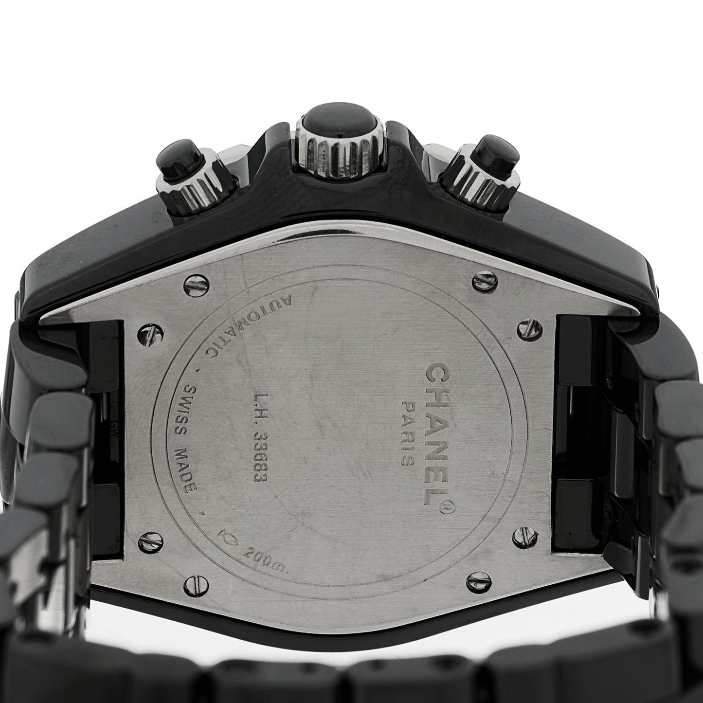 Stainless Steel Ceramic 41mm J12 Chronograph Automatic Watch Black