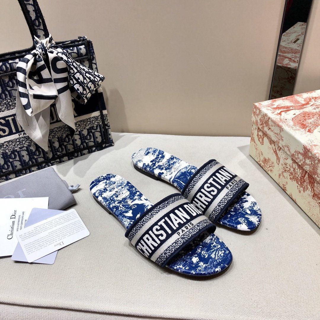 Dior Dway Slides Blue
