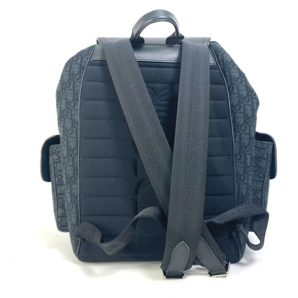 Dior Backpack 1ADBA161YKS Canvas / leather Navy 23Stainless Steel Saddle Oblique mens Rovelle Bags