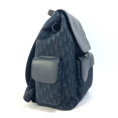 Dior Backpack 1ADBA161YKS Canvas / leather Navy 23Stainless Steel Saddle Oblique mens Rovelle Bags