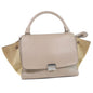 CELINE Handbag 174683MDB.03UN Leather, Suede pink beige 2WAYShoulder Trapeze Women