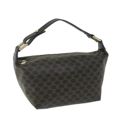Luxury CELINE Macadam Canvas Hand Bag PVC Leather Black Brown 57309