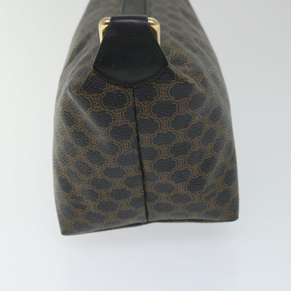 Luxury CELINE Macadam Canvas Hand Bag PVC Leather Black Brown 57309