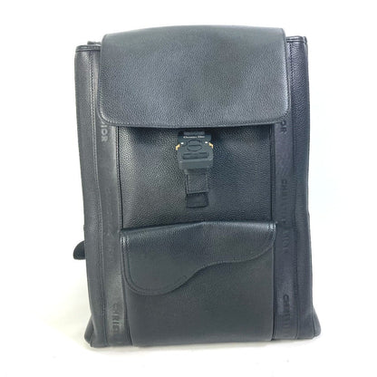 Dior Backpack 1ADBA143SSE leather black Saddle backpack mens Rovelle Bags