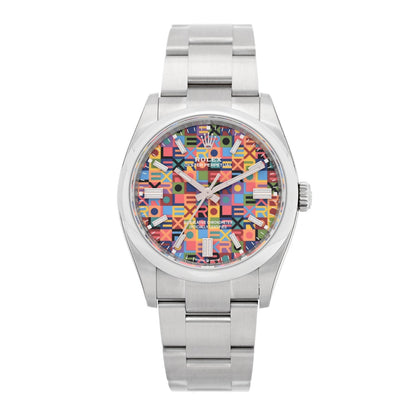 Stainless Steel 36mm Oyster Perpetual Watch Jubilee Motif Dial 126000