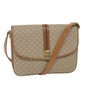 Luxury CELINE Macadam Canvas Shoulder Bag Beige 58580